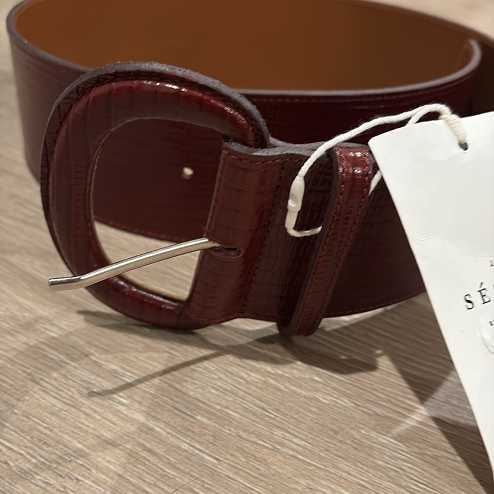 Sezane leather belt Size: 80 cm NWT